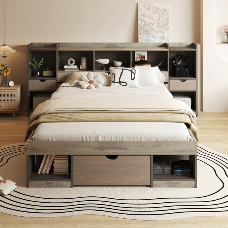 Alcott Hill Bed with Storage Drawers Wayfair